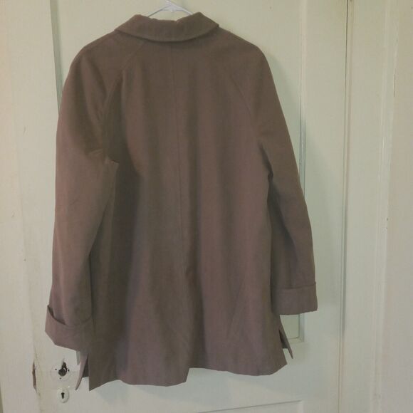 London Fog Large Faux Suede Barn/Chore Coat-Removable Liner-Pockets-Heavyweight - Picture 4 of 10